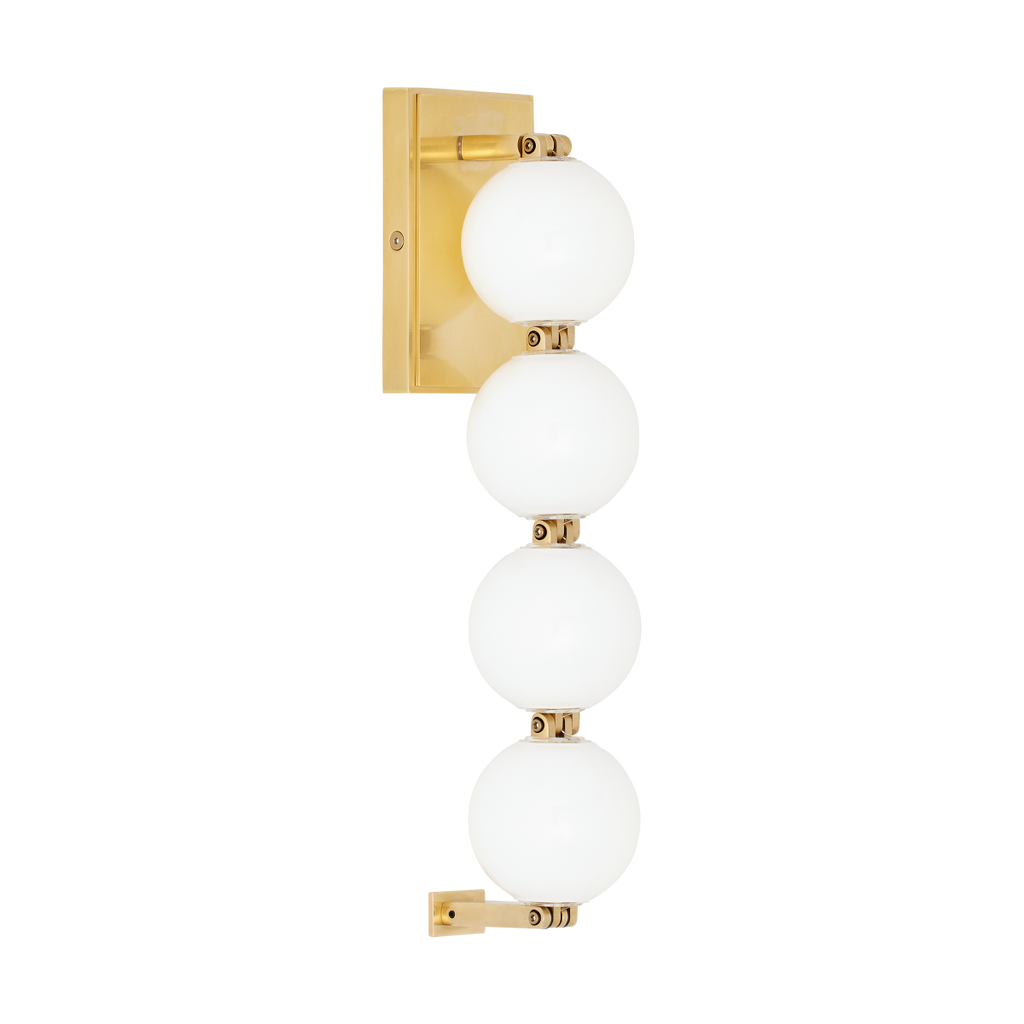 Perle 15 Sconce Natural Brass 2700K 90 CRI