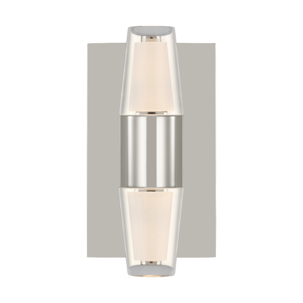 Lassell Single Short Sconce | Polished Nickel 2700K 120V