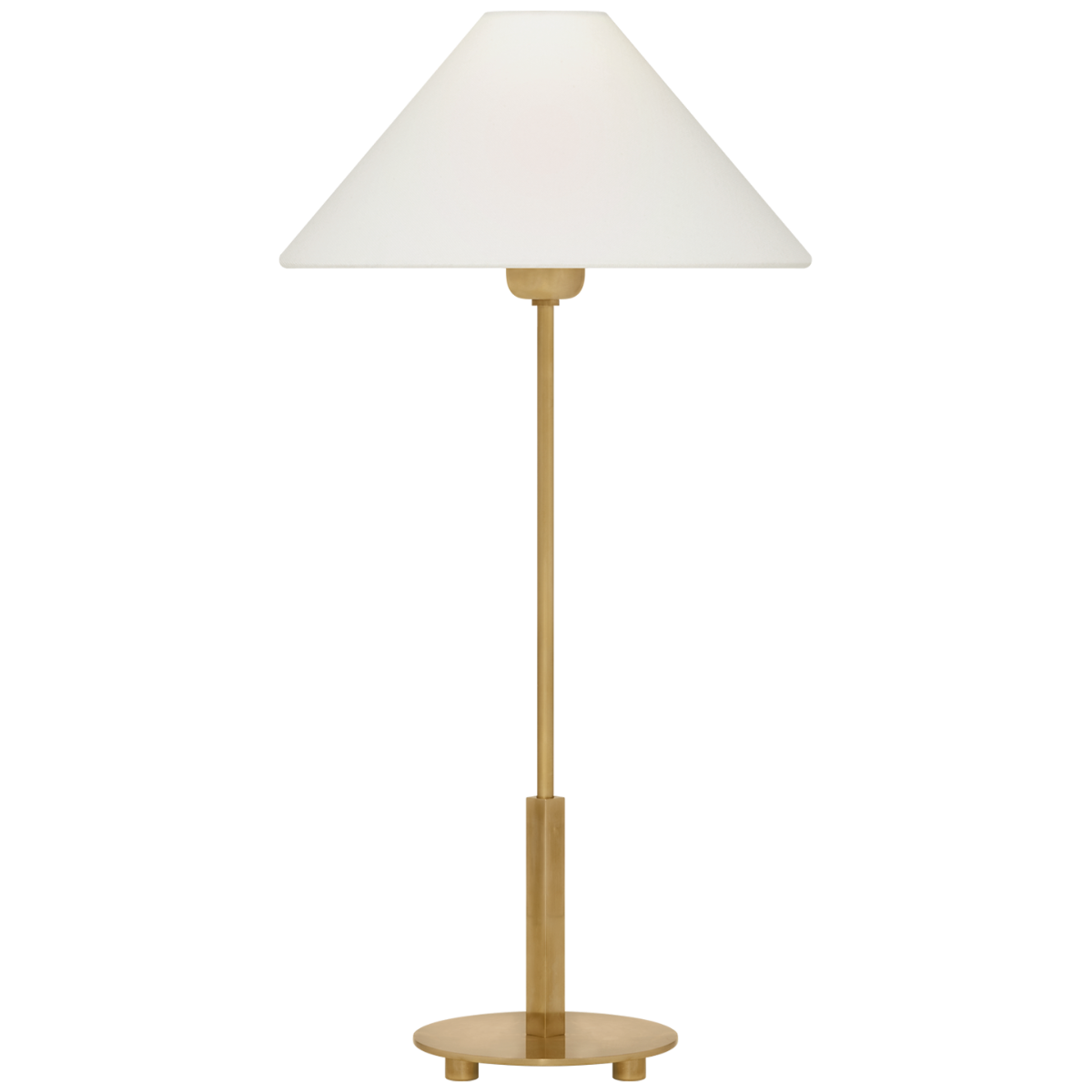 Hackney 24" Cordless Buffet Lamp | Hand-Rubbed Antique Brass | Linen Shade
