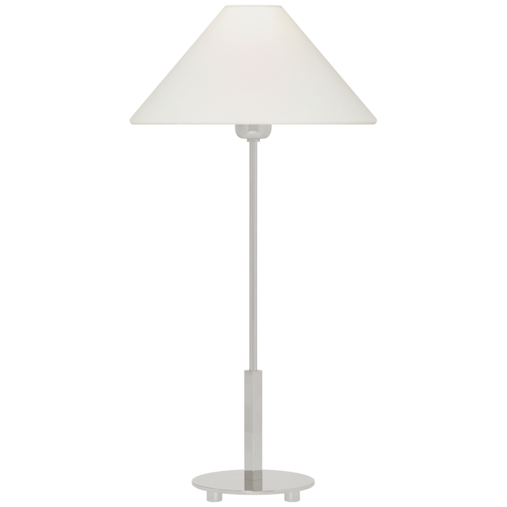 Hackney 24" Cordless Buffet Lamp | Polished Nickel | Linen Shade