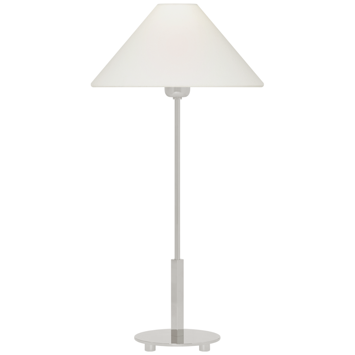 Hackney 24" Cordless Buffet Lamp | Polished Nickel | Linen Shade