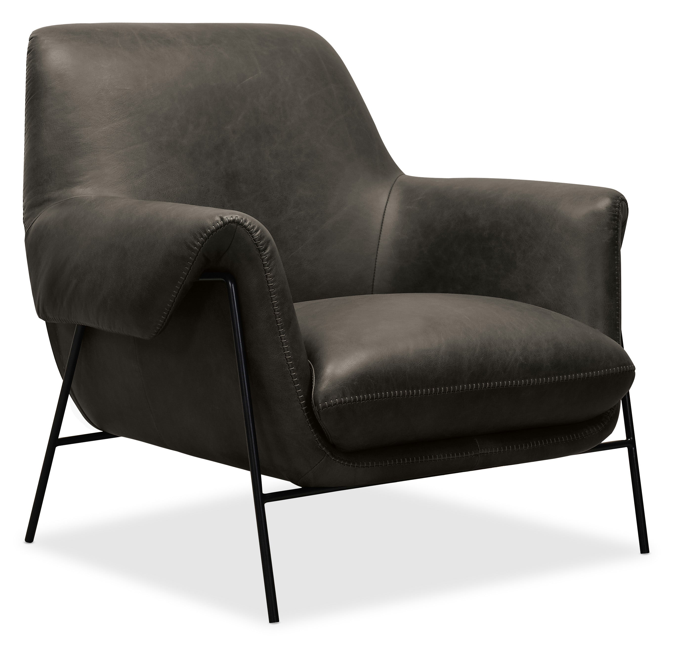 Ambroise Metal Frame Club Chair | Grey