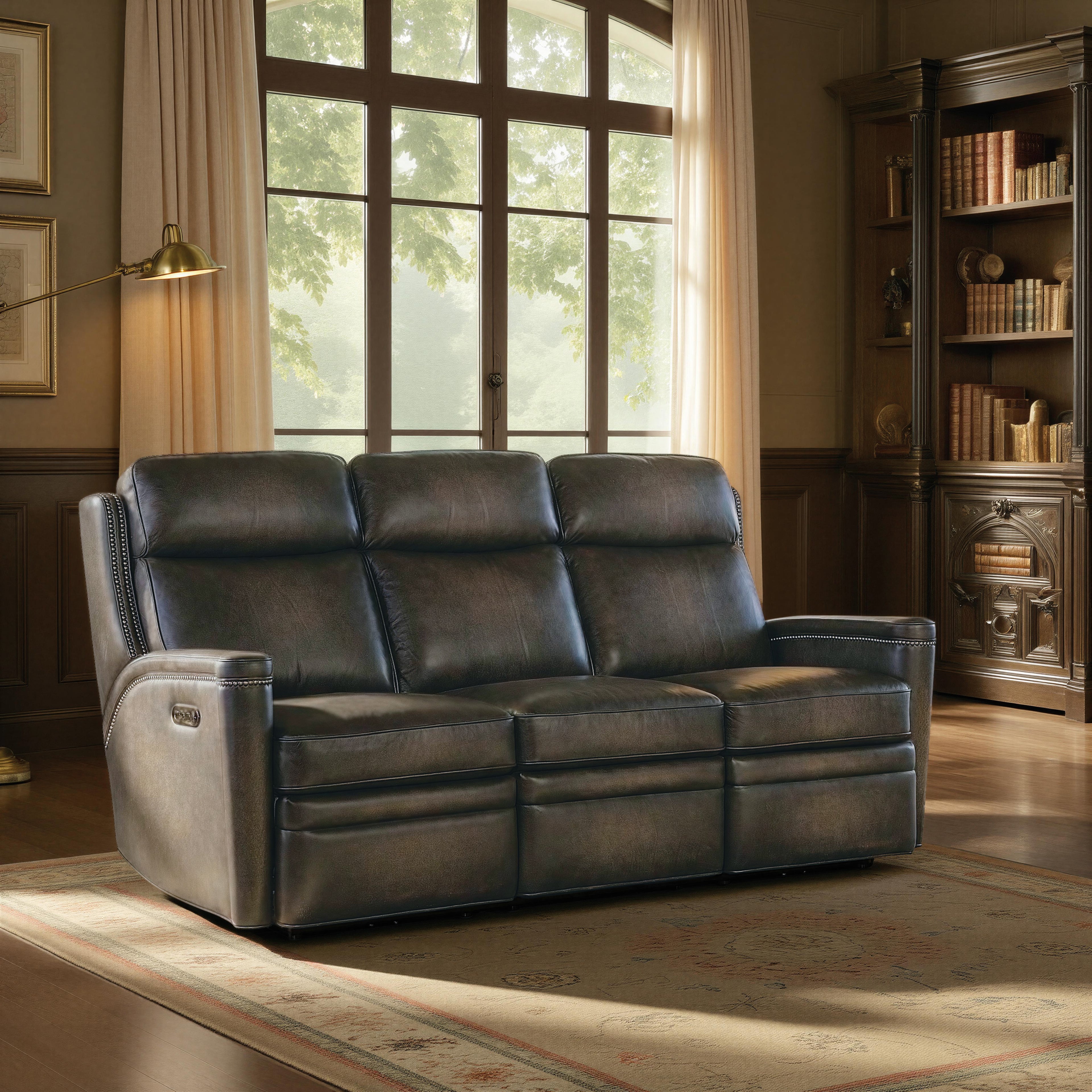 Hamilton Power Sofa with Power Headrest | Grey