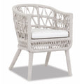 Dana Rope Dining Chair in Linen Canvas w/ Self Welt