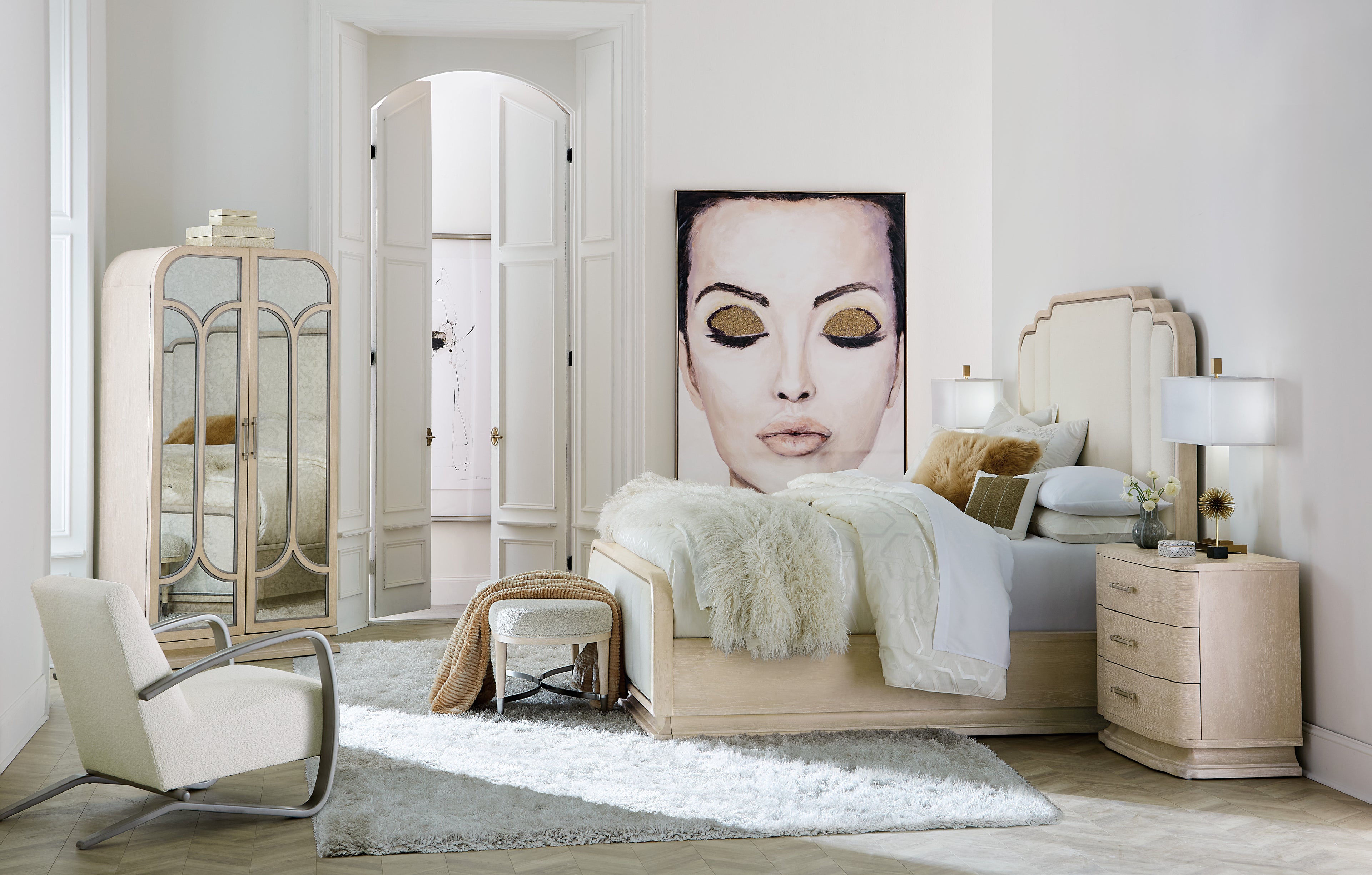 Nouveau Chic Three Drawer Nightstand