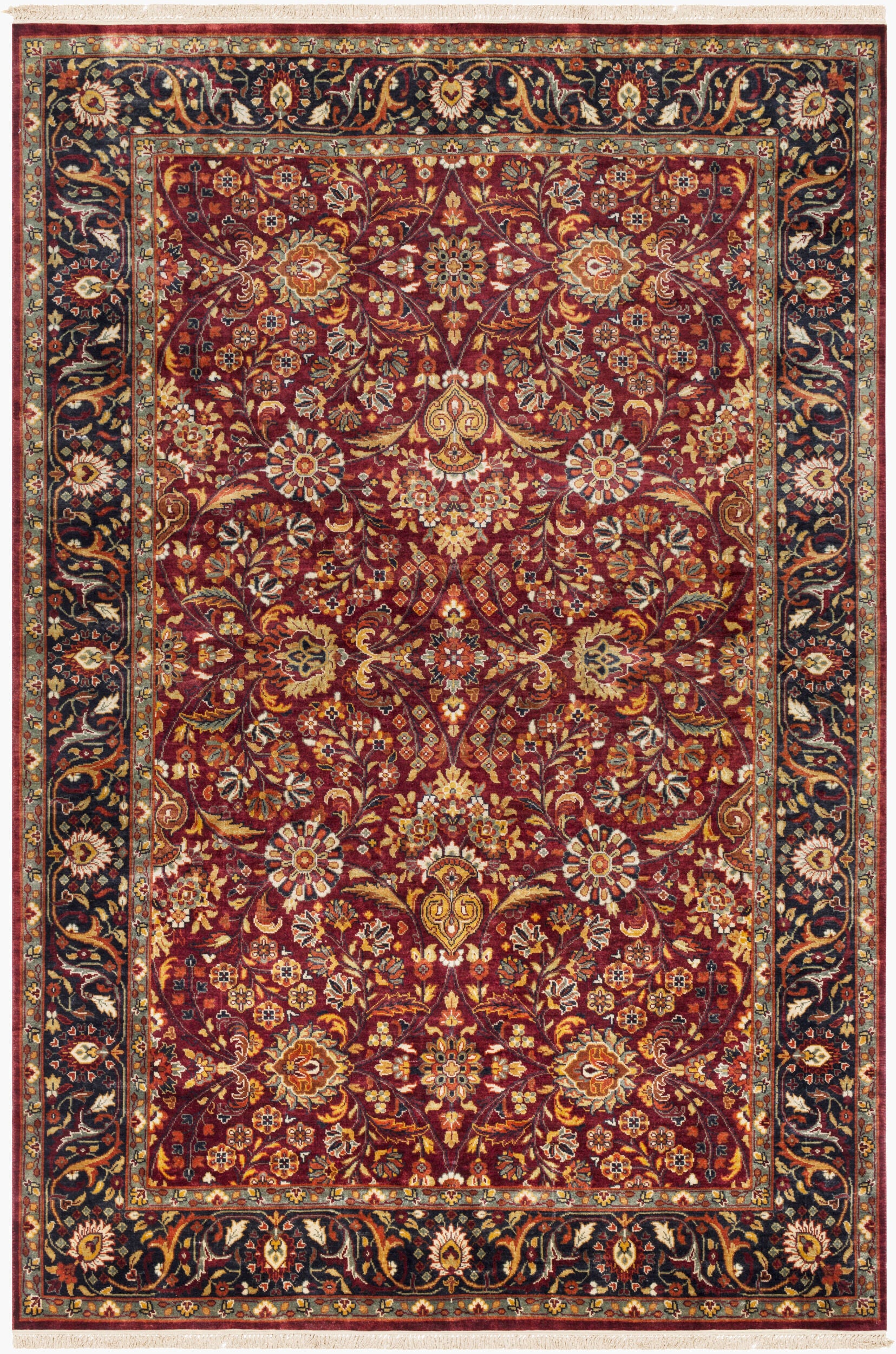 Taj Mahal Rug | Burgandy | TJ6601