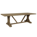Coastal Teak 94" Trestle Dining Table