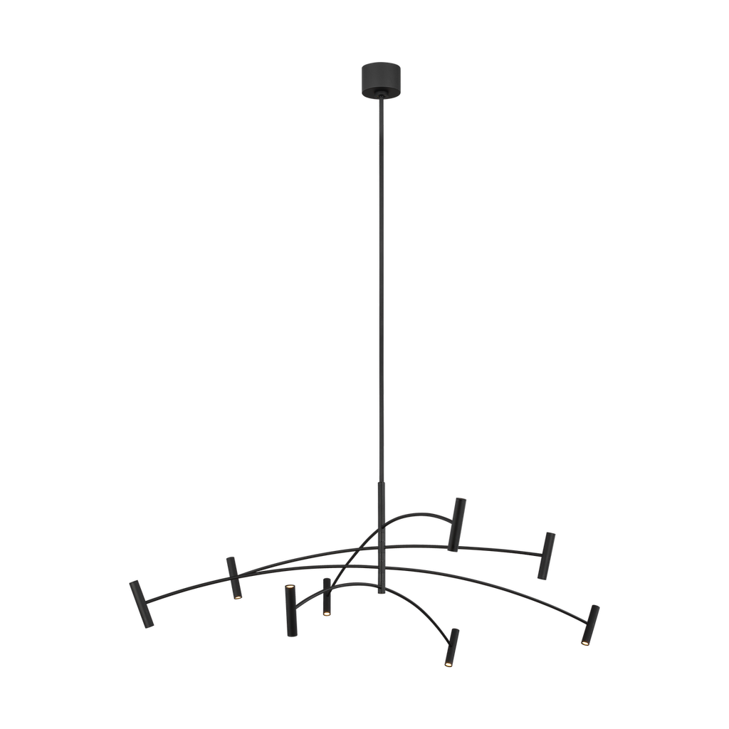 Aerial 60 Chandelier Matte Black 3000K 90 CRI integrated led 90 cri 3000k 120v