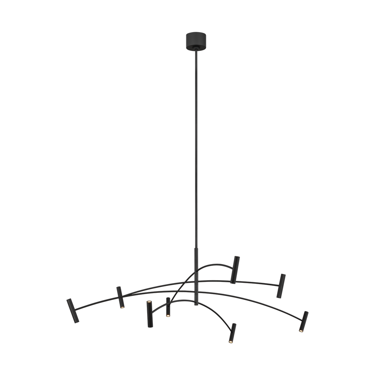 Aerial 60 Chandelier Matte Black 3000K 90 CRI integrated led 90 cri 3000k 120v
