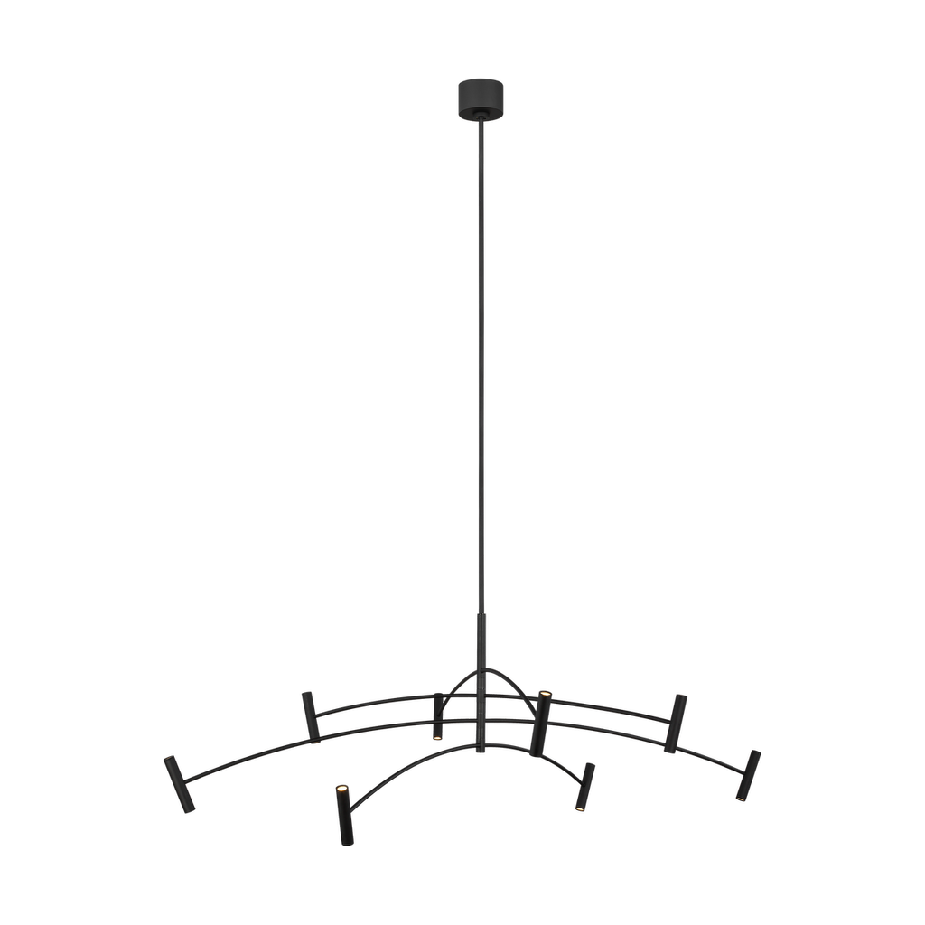 Aerial 60 Chandelier Matte Black 3000K 90 CRI integrated led 90 cri 3000k 120v
