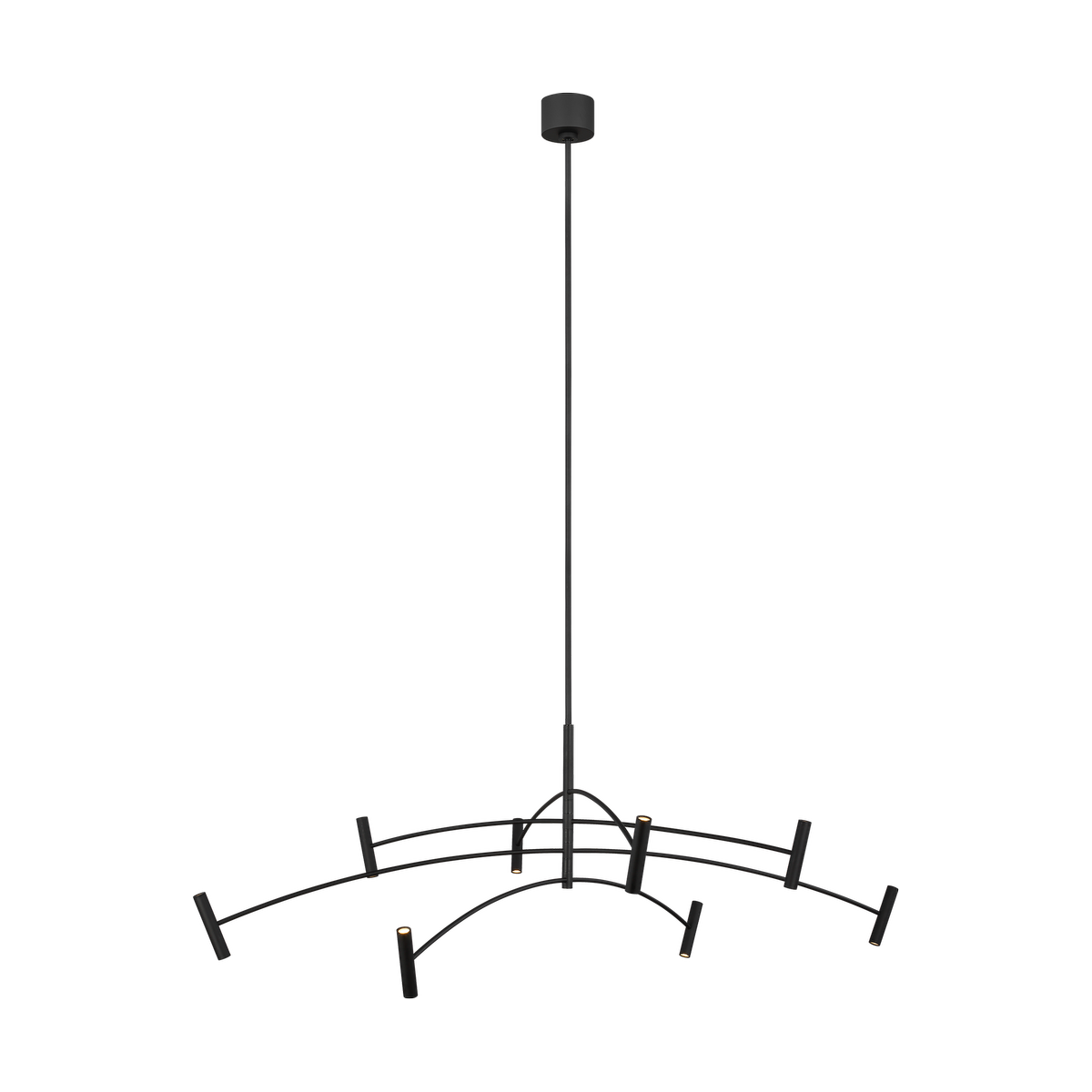 Aerial 60 Chandelier Matte Black 3000K 90 CRI integrated led 90 cri 3000k 120v