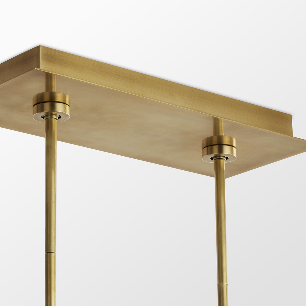 Bau 50 Linear Suspension Natural Brass 3000K 90 CRI integrated led 90 cri 3000k 120v