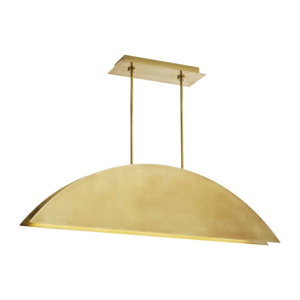 Bau 50 Linear Suspension Natural Brass 3000K 90 CRI integrated led 90 cri 3000k 120v