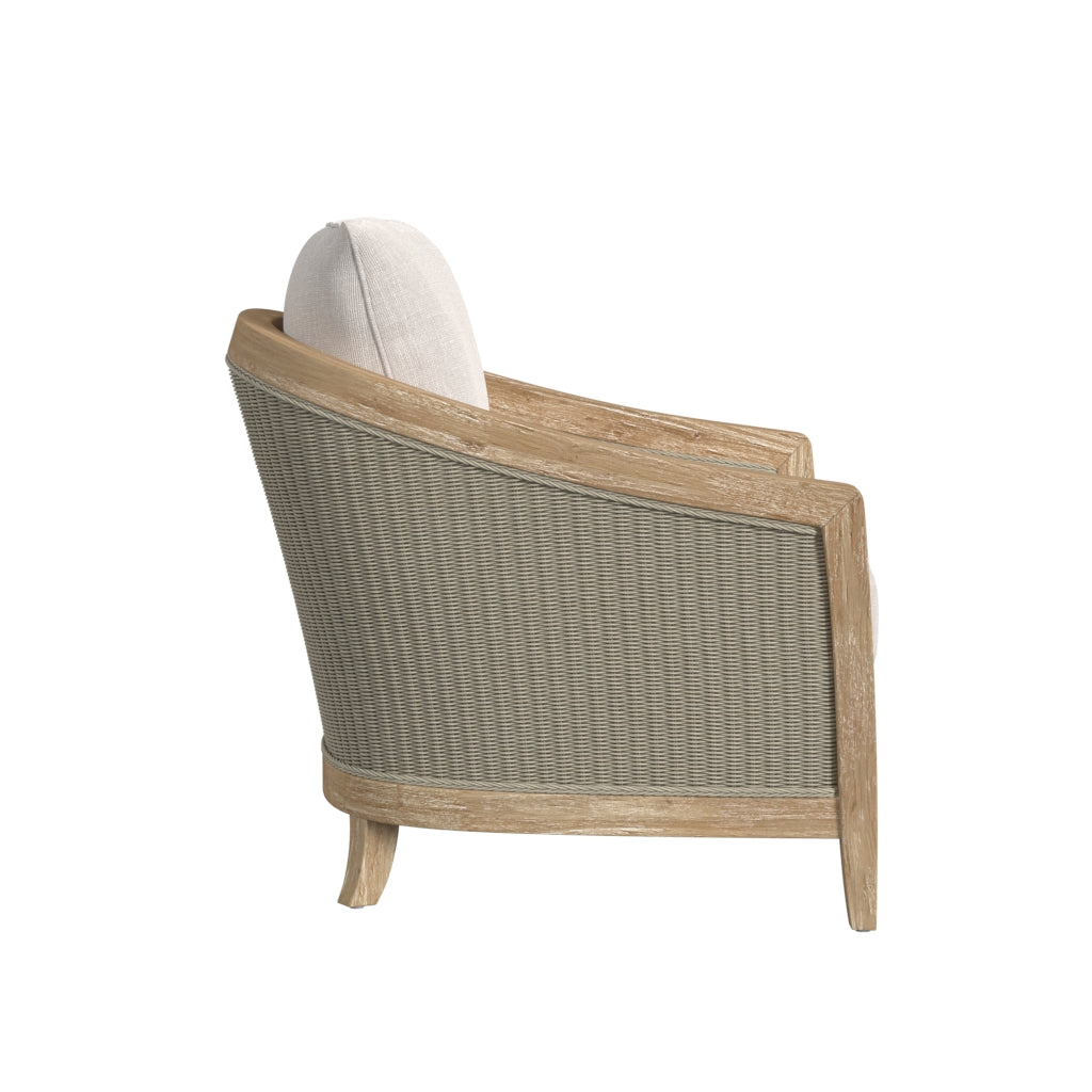 Cambria Club Chair in Canvas Canvas w/ Self Welt