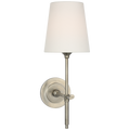 Bryant 15" Cordless Sconce | Antique Nickel | Linen Shade