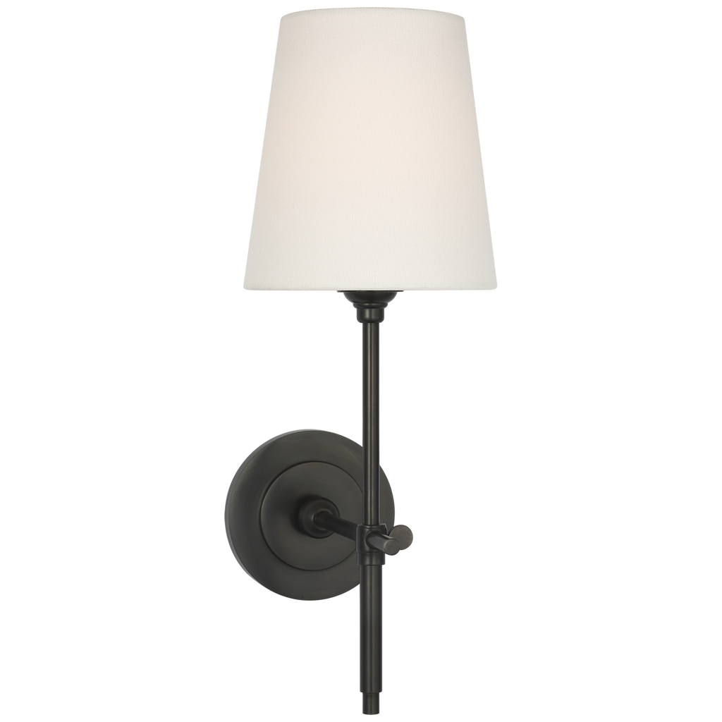 Bryant 15" Cordless Sconce | Bronze | Linen Shade