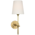 Bryant 15" Cordless Sconce | Hand-Rubbed Antique Brass | Linen Shade