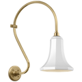 Academy 15" Larrabee Barn Light | Hand-Rubbed Antique Brass | 9.25 | 9.25" White Savannah Shade