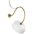 Academy 26.5" Anchored Larrabee Barn Light | Hand-Rubbed Antique Brass | 16 | 16" White Rockhouse Shade