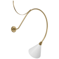 Academy 36" Anchored Larrabee Barn Light | Hand-Rubbed Antique Brass | 9 | 9" White Conical Savannah Shade