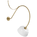 Academy 36" Anchored Larrabee Barn Light | Hand-Rubbed Antique Brass | 12.5 | 12.5" White Rockhouse Shade