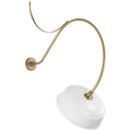 Academy 36" Anchored Larrabee Barn Light | Hand-Rubbed Antique Brass | 16 | 16" White Rockhouse Shade