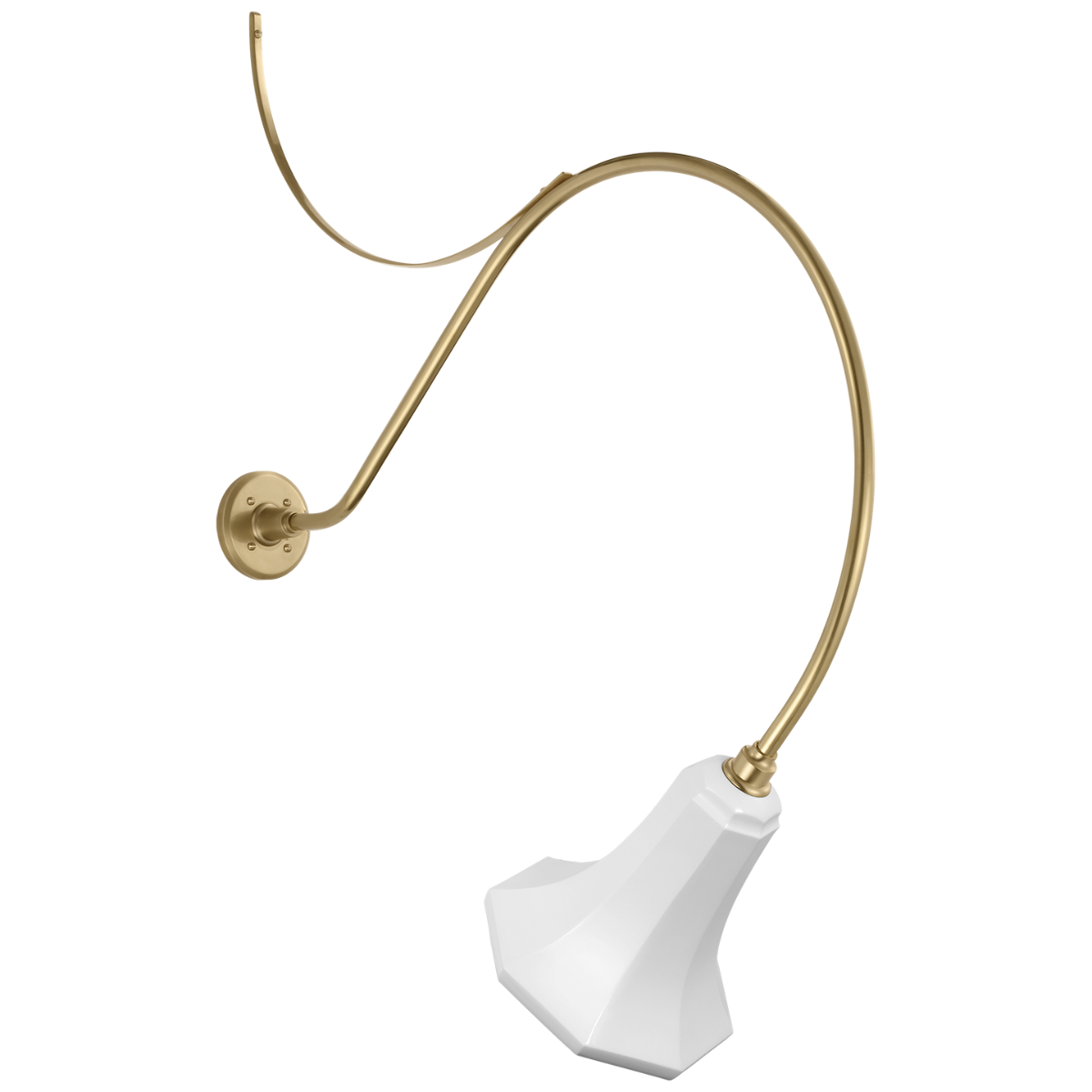 Academy 36" Anchored Larrabee Barn Light | Hand-Rubbed Antique Brass | 9.25 | 9.25" White Savannah Shade