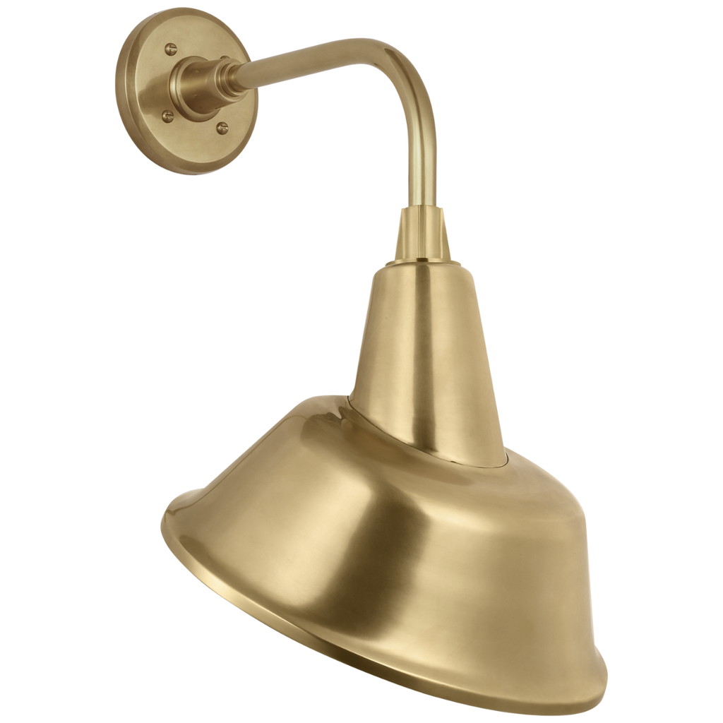 Academy 11" Rex Barn Light | Hand-Rubbed Antique Brass | 12.5 | 12.5" Hand-Rubbed Antique Brass Tilted Bowers Shade