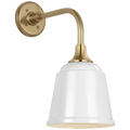 Academy 11" Rex Barn Light | Hand-Rubbed Antique Brass | 8 | 8" White Rockhouse Shade