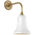 Academy 11" Rex Barn Light | Hand-Rubbed Antique Brass | 7.5 | 7.5" White Savannah Shade