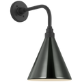 Academy 11" Rex Barn Light | Matte Black | 9 | 9" Green Conical Savannah Shade