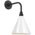 Academy 11" Rex Barn Light | Matte Black | 9 | 9" White Conical Savannah Shade