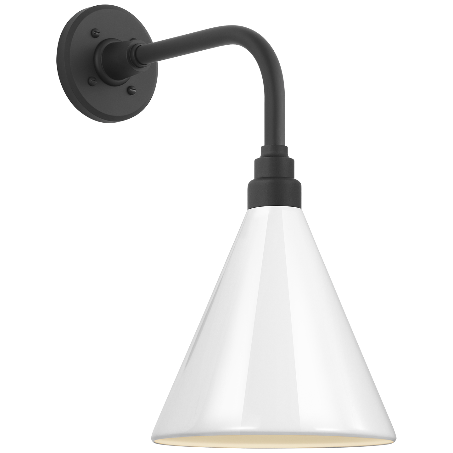 Academy 11" Rex Barn Light | Matte Black | 9 | 9" White Conical Savannah Shade