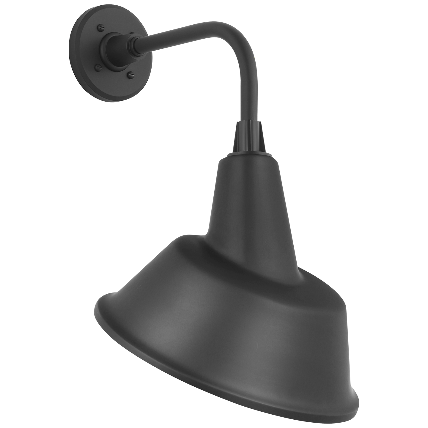 Academy 11" Rex Barn Light | Matte Black | 12.5 | 12.5" Matte Black Tilted Bowers Shade
