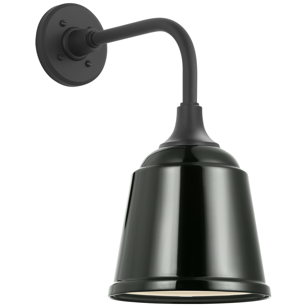 Academy 11" Rex Barn Light | Matte Black | 8 | 8" Green Rockhouse Shade
