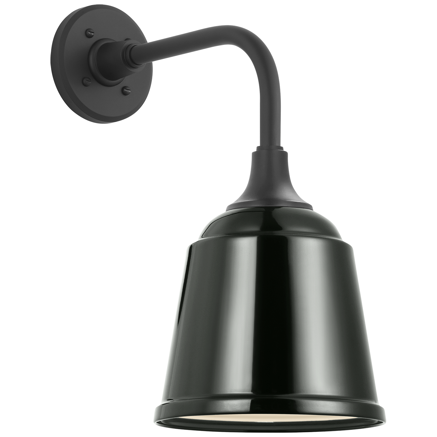 Academy 11" Rex Barn Light | Matte Black | 8 | 8" Green Rockhouse Shade