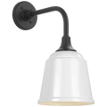 Academy 11" Rex Barn Light | Matte Black | 8 | 8" White Rockhouse Shade