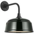 Academy 11" Rex Barn Light | Matte Black | 12.5 | 12.5" Green Rockhouse Shade