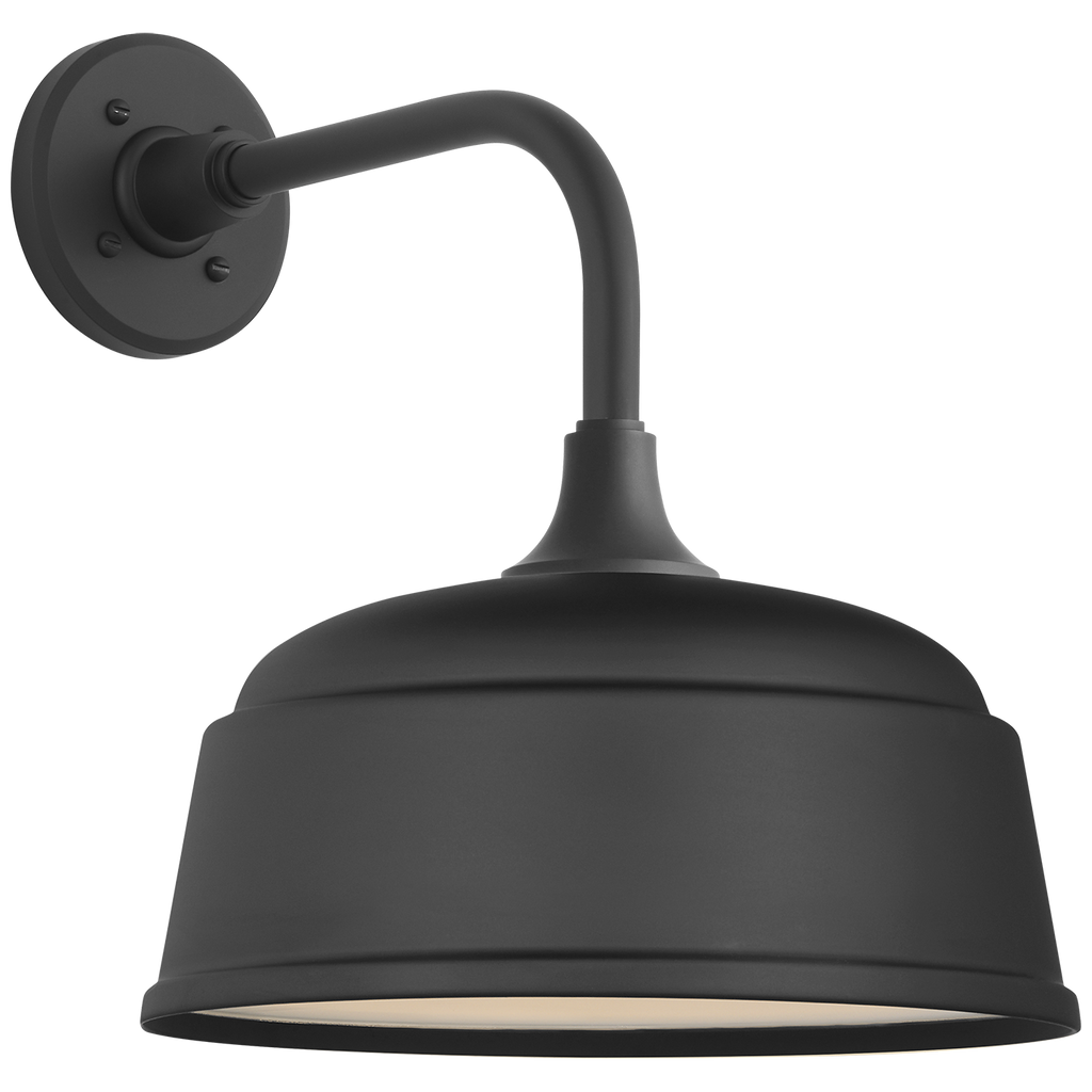 Academy 11" Rex Barn Light | Matte Black | 12.5 | 12.5" Matte Black Rockhouse Shade