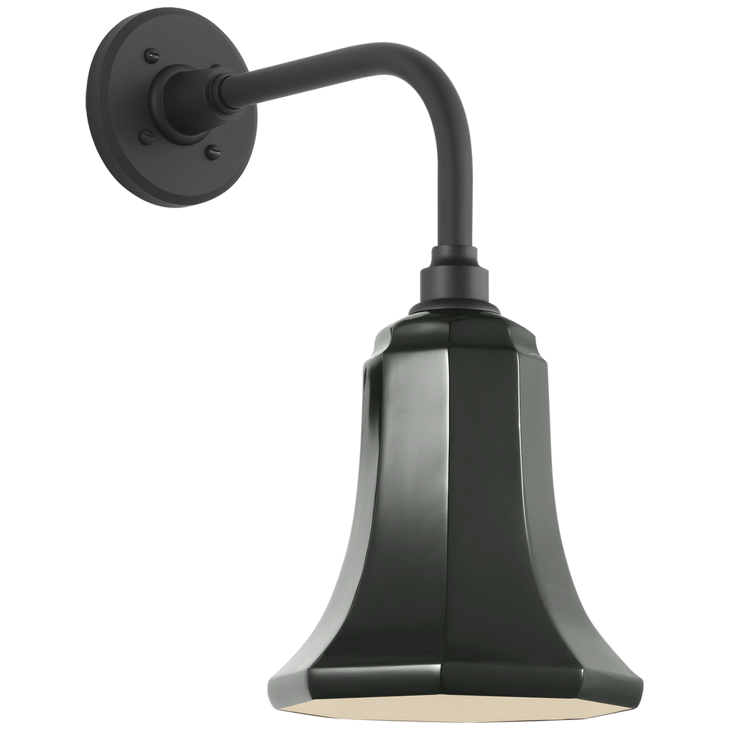 Academy 11" Rex Barn Light | Matte Black | 7.5 | 7.5" Green Savannah Shade