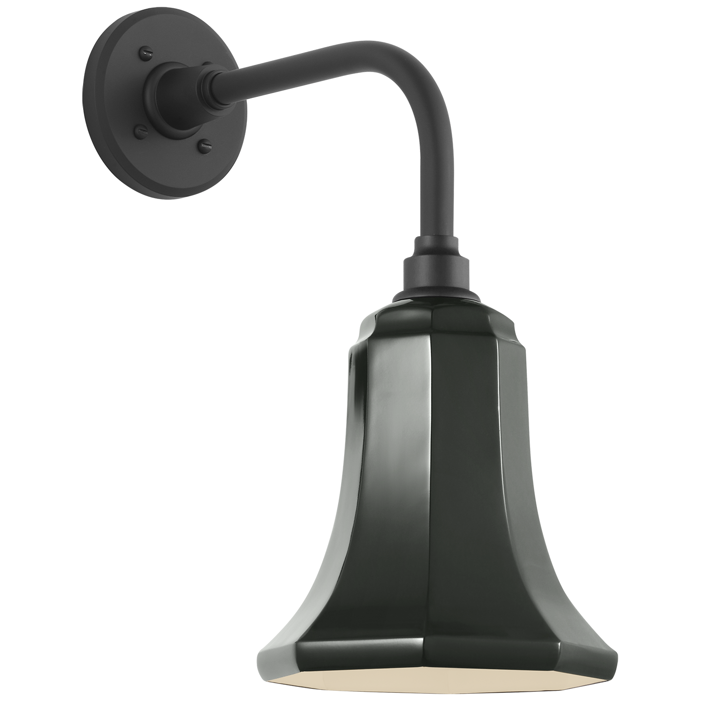 Academy 11" Rex Barn Light | Matte Black | 7.5 | 7.5" Green Savannah Shade