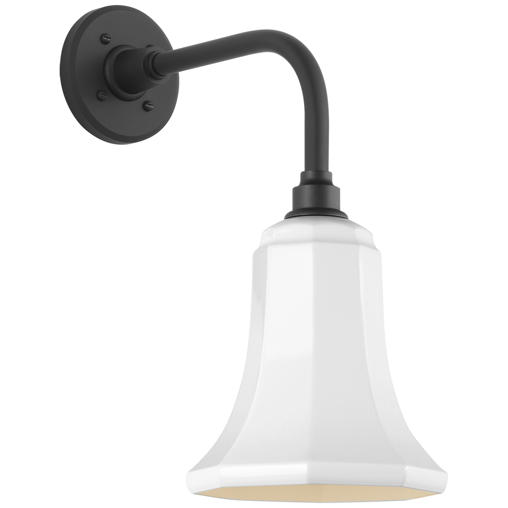 Academy 11" Rex Barn Light | Matte Black | 7.5 | 7.5" White Savannah Shade