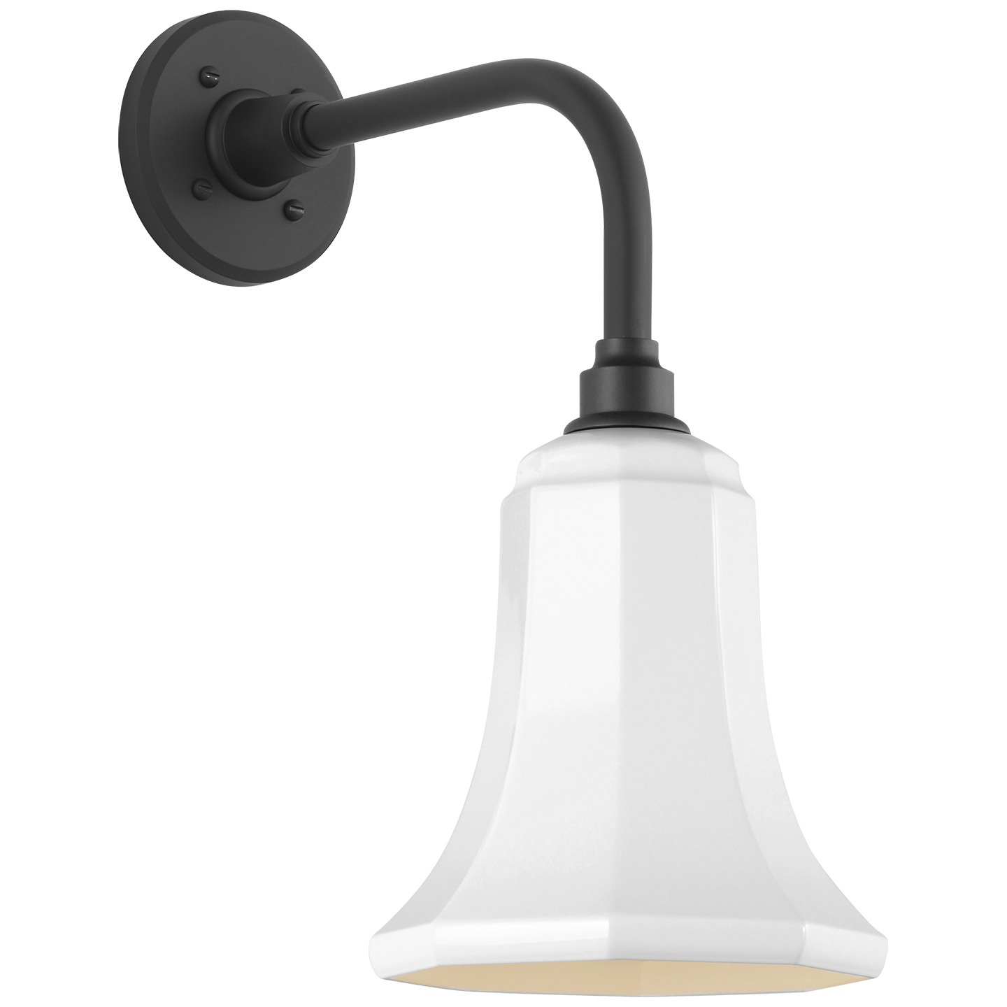 Academy 11" Rex Barn Light | Matte Black | 7.5 | 7.5" White Savannah Shade