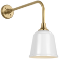 Academy 20" Rex Barn Light | Hand-Rubbed Antique Brass | 8 | 8" White Rockhouse Shade