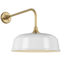 Academy 20" Rex Barn Light | Hand-Rubbed Antique Brass | 16 | 16" White Rockhouse Shade