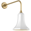 Academy 20" Rex Barn Light | Hand-Rubbed Antique Brass | 9.25 | 9.25" White Savannah Shade