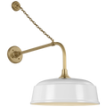 Academy 20" Anchored Rex Barn Light | Hand-Rubbed Antique Brass | 16 | 16" White Rockhouse Shade