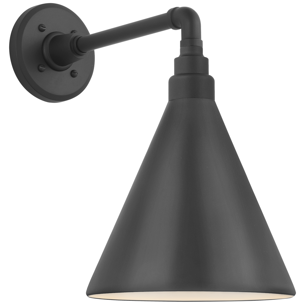 Academy 11" Mack Barn Light | Matte Black | 9 | 9" Matte Black Conical Savannah Shade