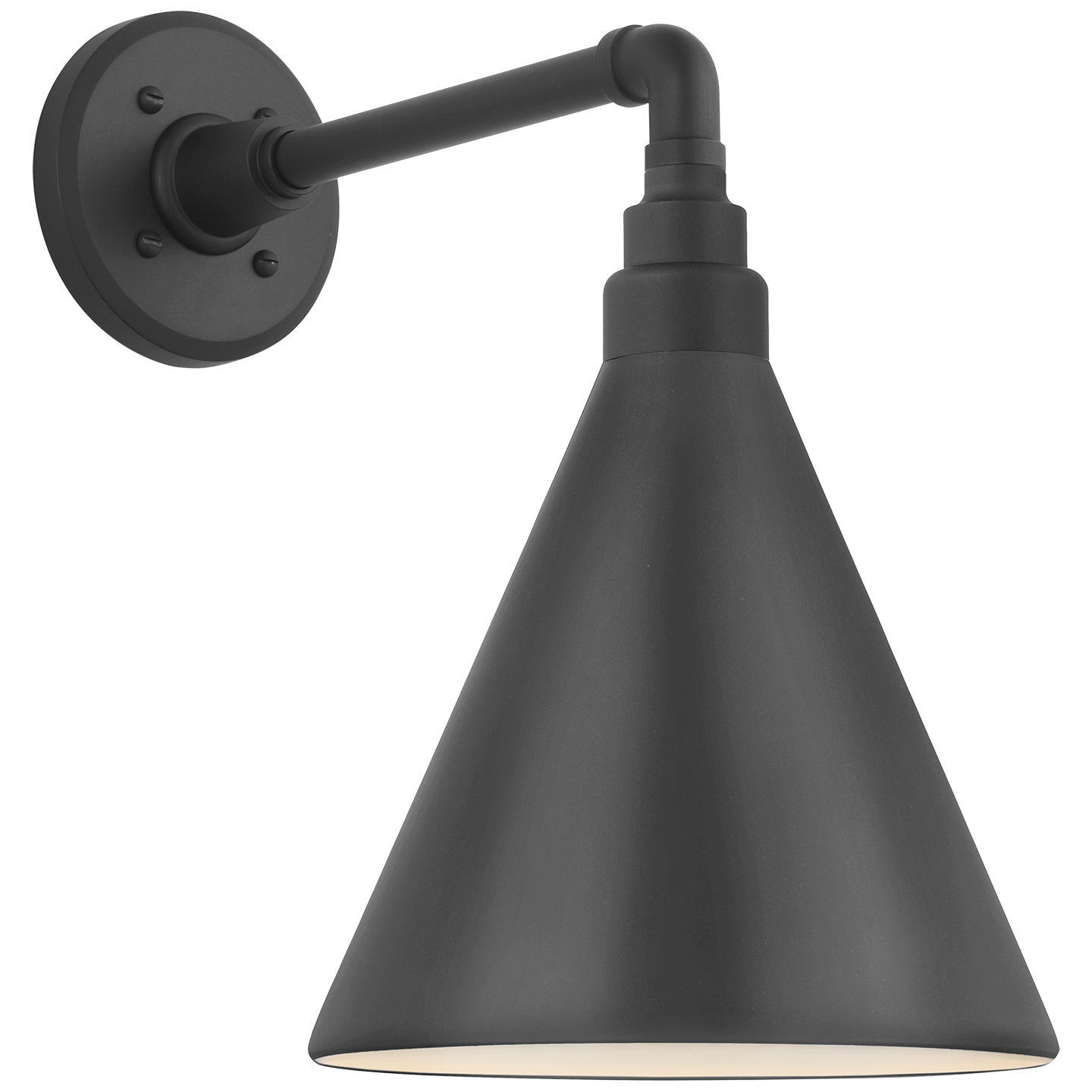 Academy 11" Mack Barn Light | Matte Black | 9 | 9" Matte Black Conical Savannah Shade