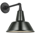 Academy 11" Mack Barn Light | Matte Black | 12.5 | 12.5" Green Bowers Shade